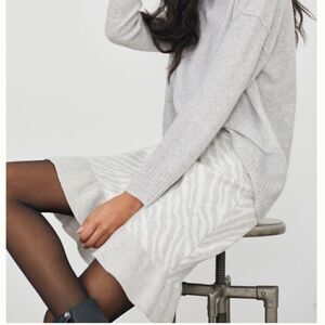 Dolan left coast  zebra ruffle knit mini skirt